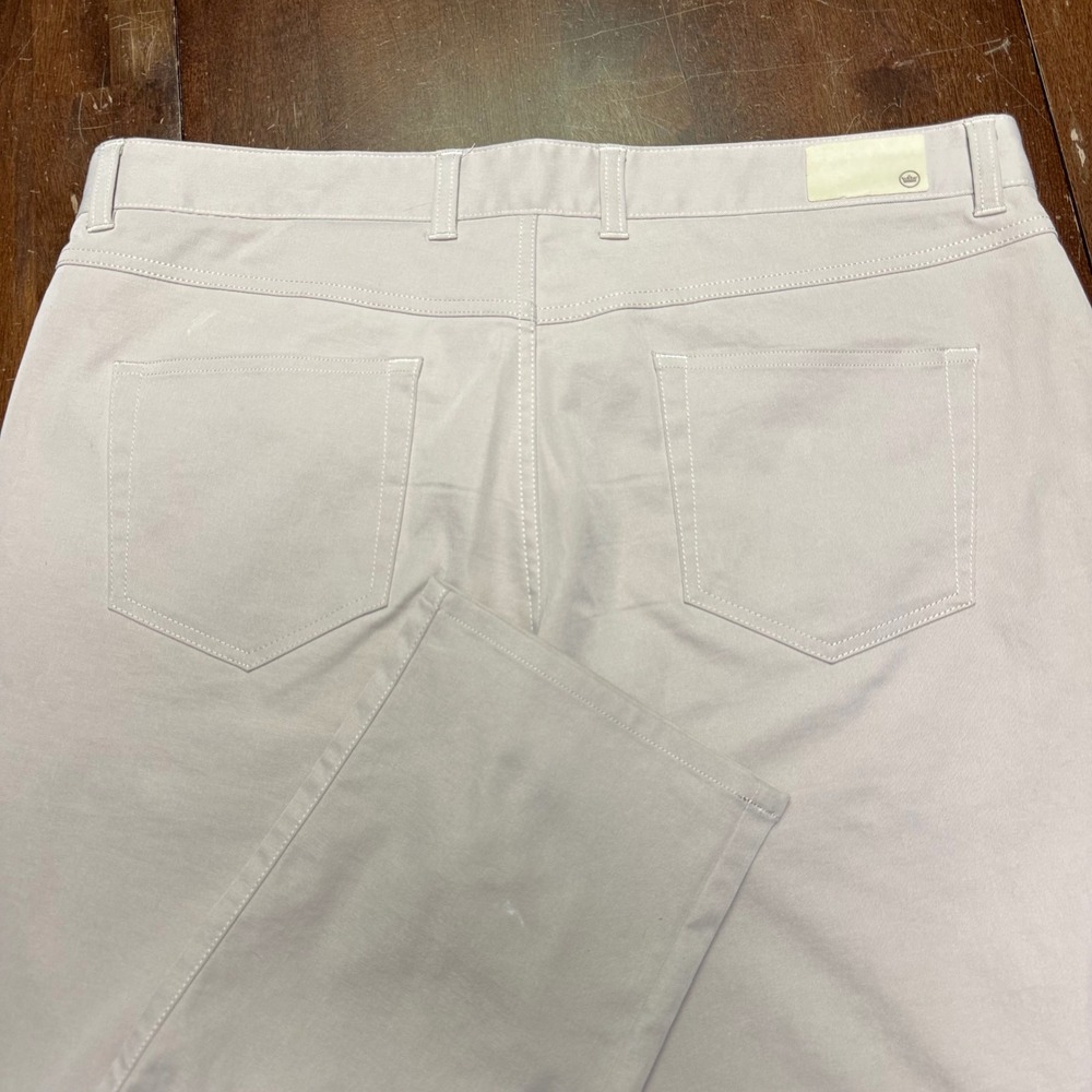 Peter Millar Performance Pants Mens 38/32 Khaki Chinos EB66 Crown Sport 5 Pocket